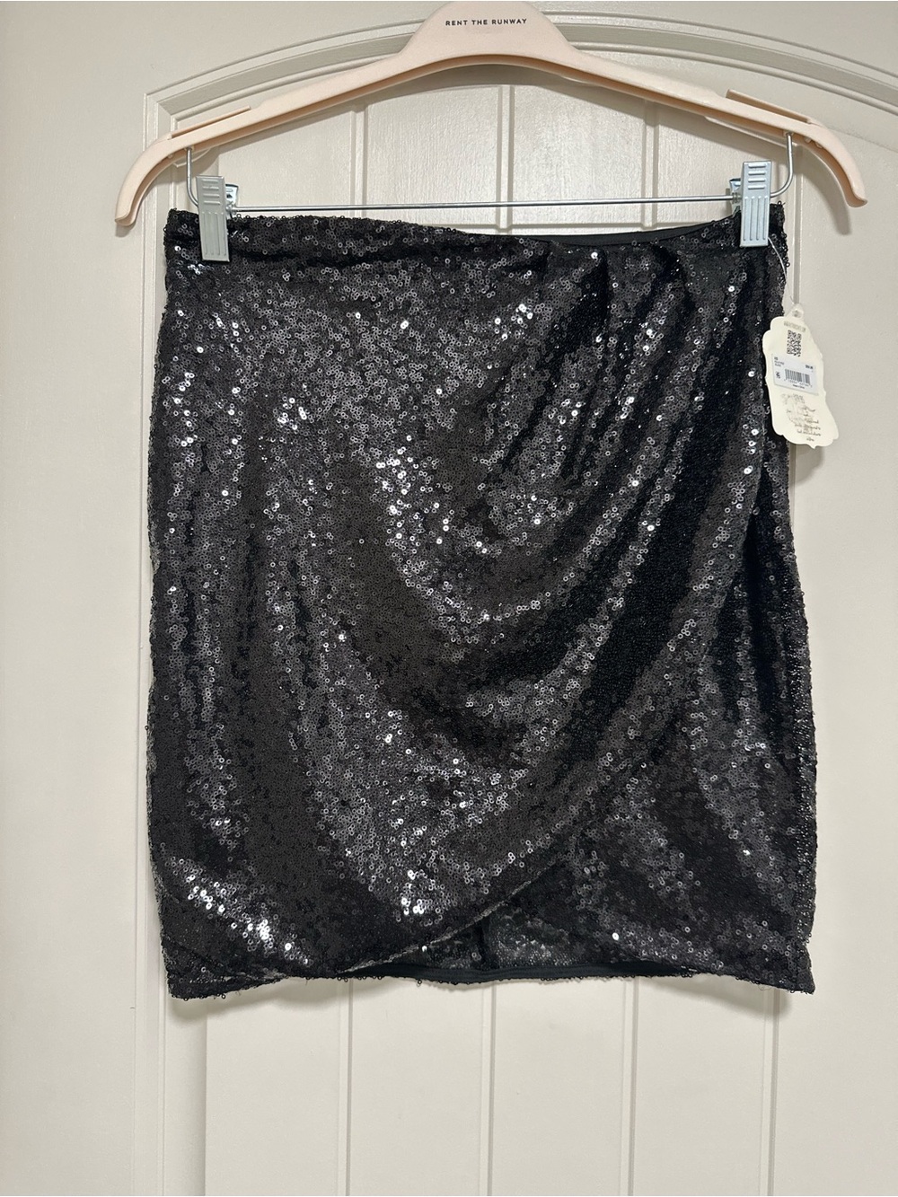 Altar'd State Black Sequin Mini Skirt